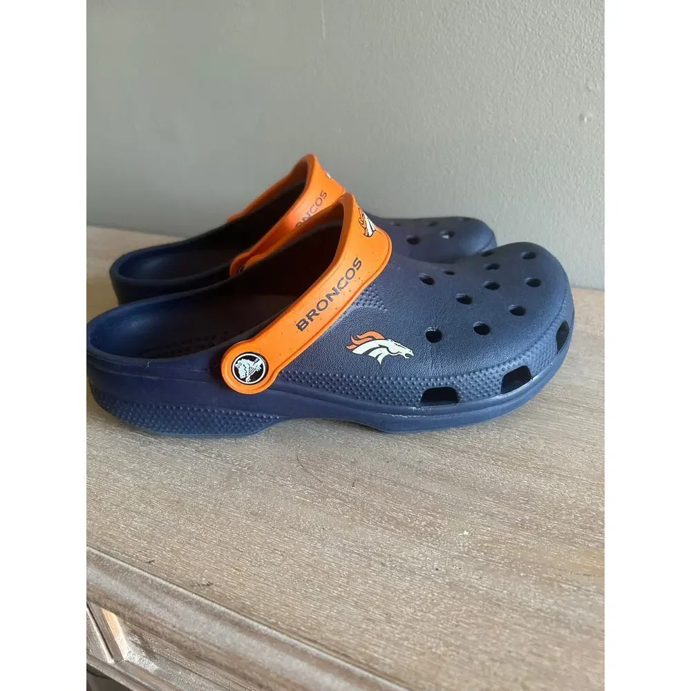 Denver Broncos crocs size 8-9 Women or 6–7 men​